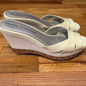 Marc Fisher White Sandals Size US 7.5